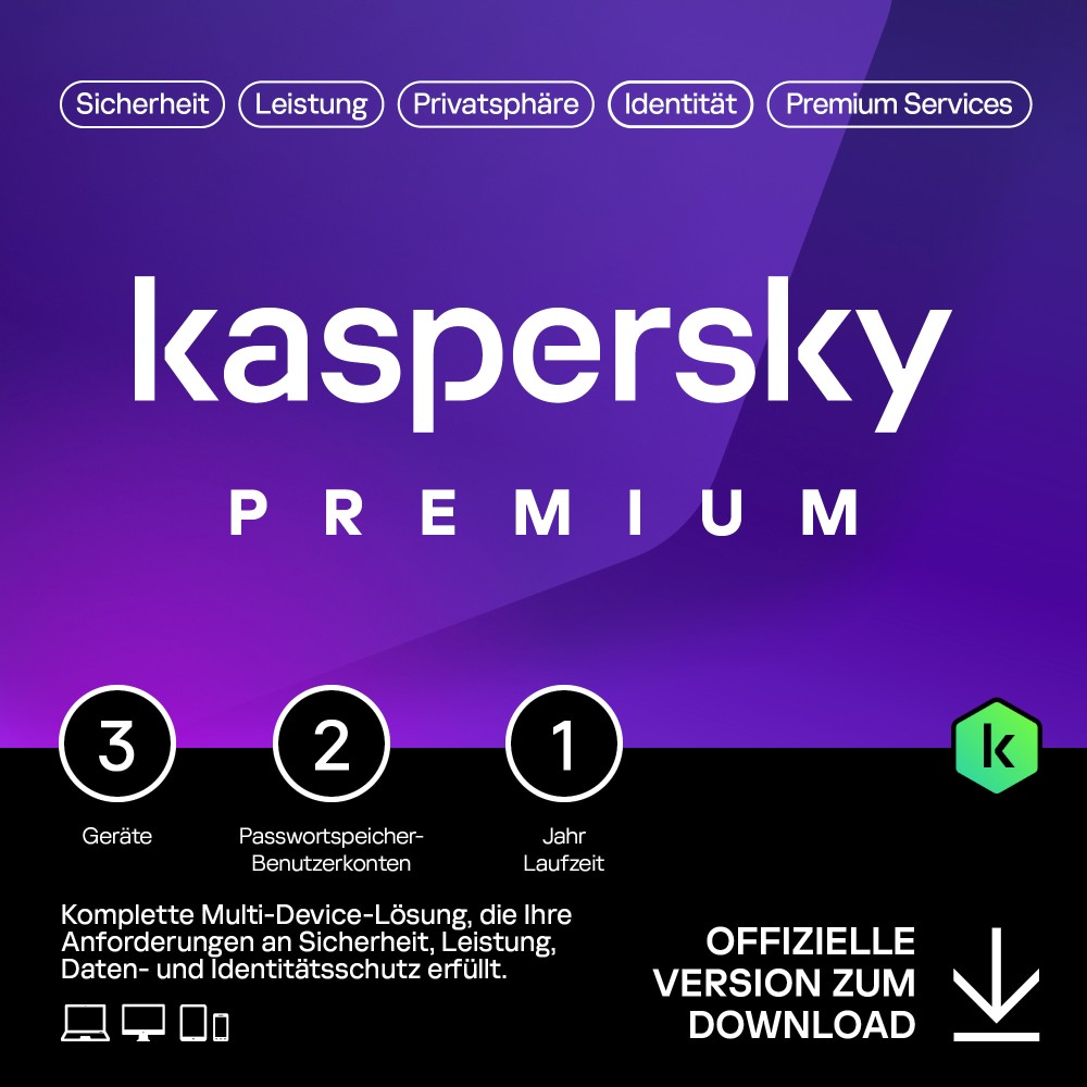 Kaspersky Premium 2024 3-Geräte / 1-Jahr Internet-Security #KEY (ESD)