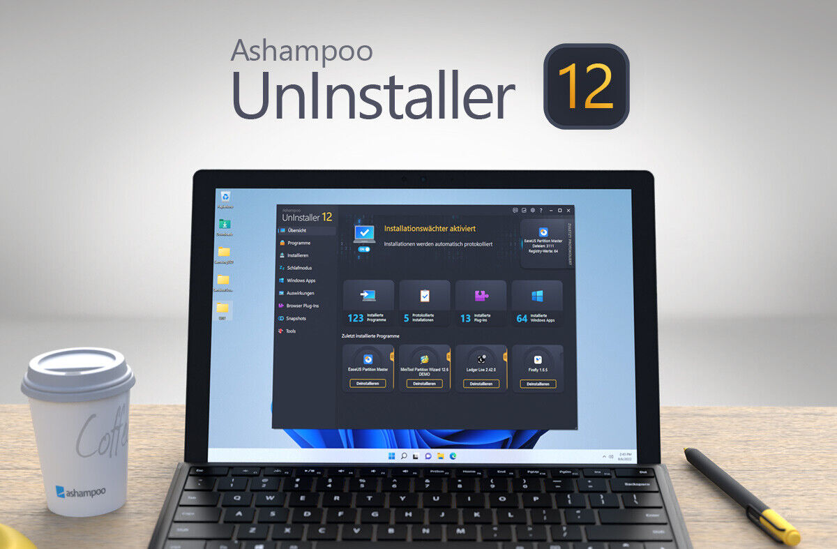 Ashampoo UnInstaller 12 / 1 PC / Dauerlizenz / KEY
