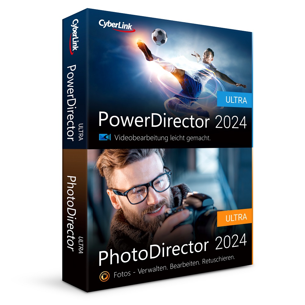 Cyberlink DUO PowerDirector 2024 Ultra & PhotoDirector 2024 Ultra /Dauerlizenz / 1 PC/ BOX