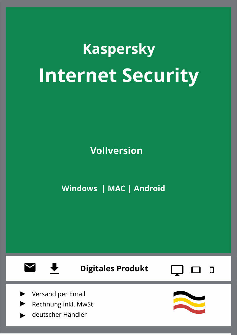 Kaspersky Internet Security (1, 2, 3, 5 oder 10 Geräte), ESD