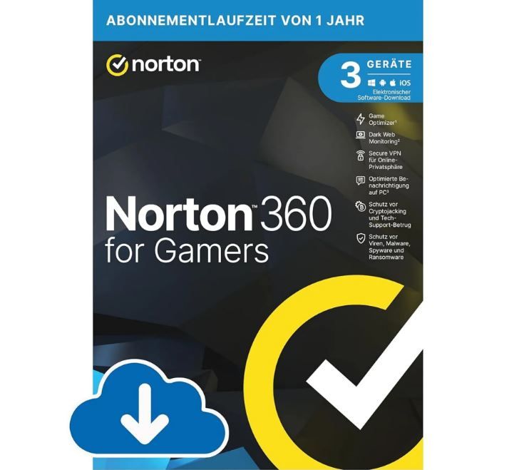 NORTON 360 FOR GAMERS / 3-Geräte /1-Jahr / ABO / KEY 