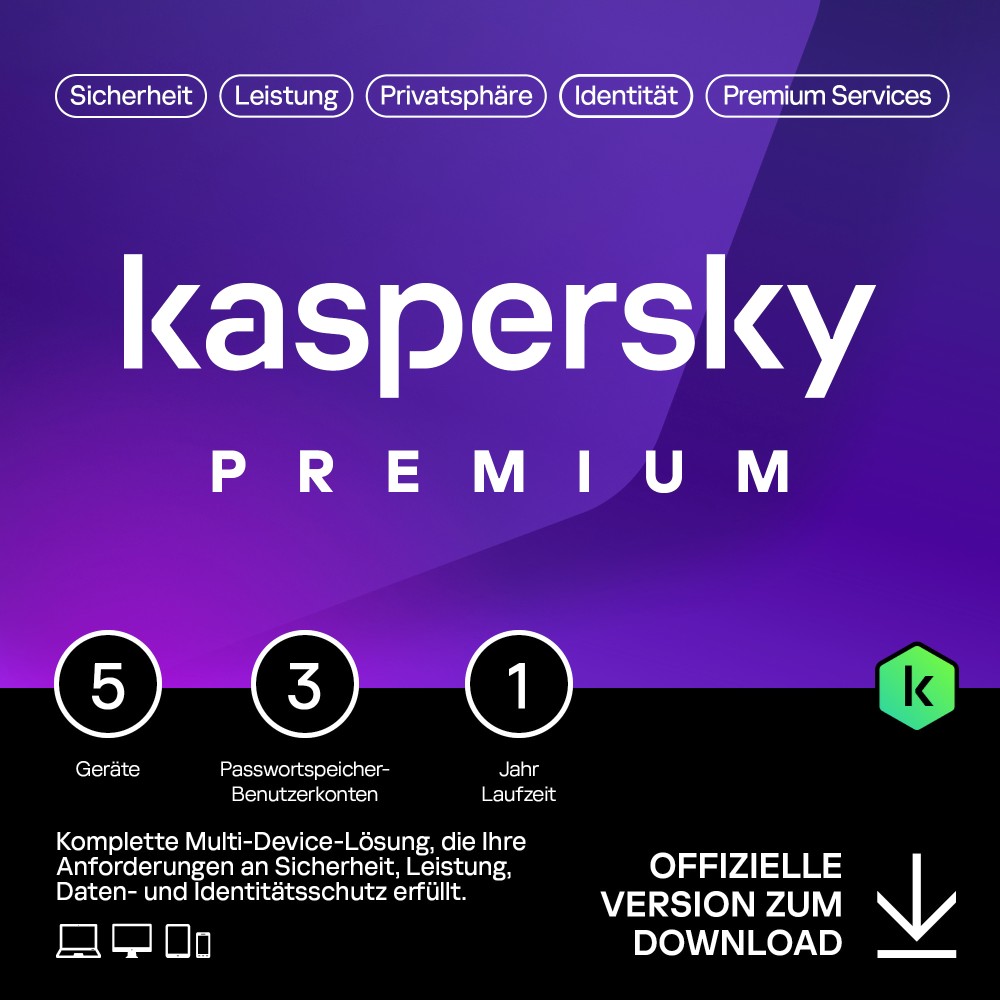 Kaspersky Premium 2024 5-Geräte / 1-Jahr Internet-Security #KEY (ESD)