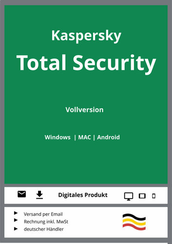 Kaspersky Total Security (1, 3 , 5 oder 10 Geräte), MD, ESD