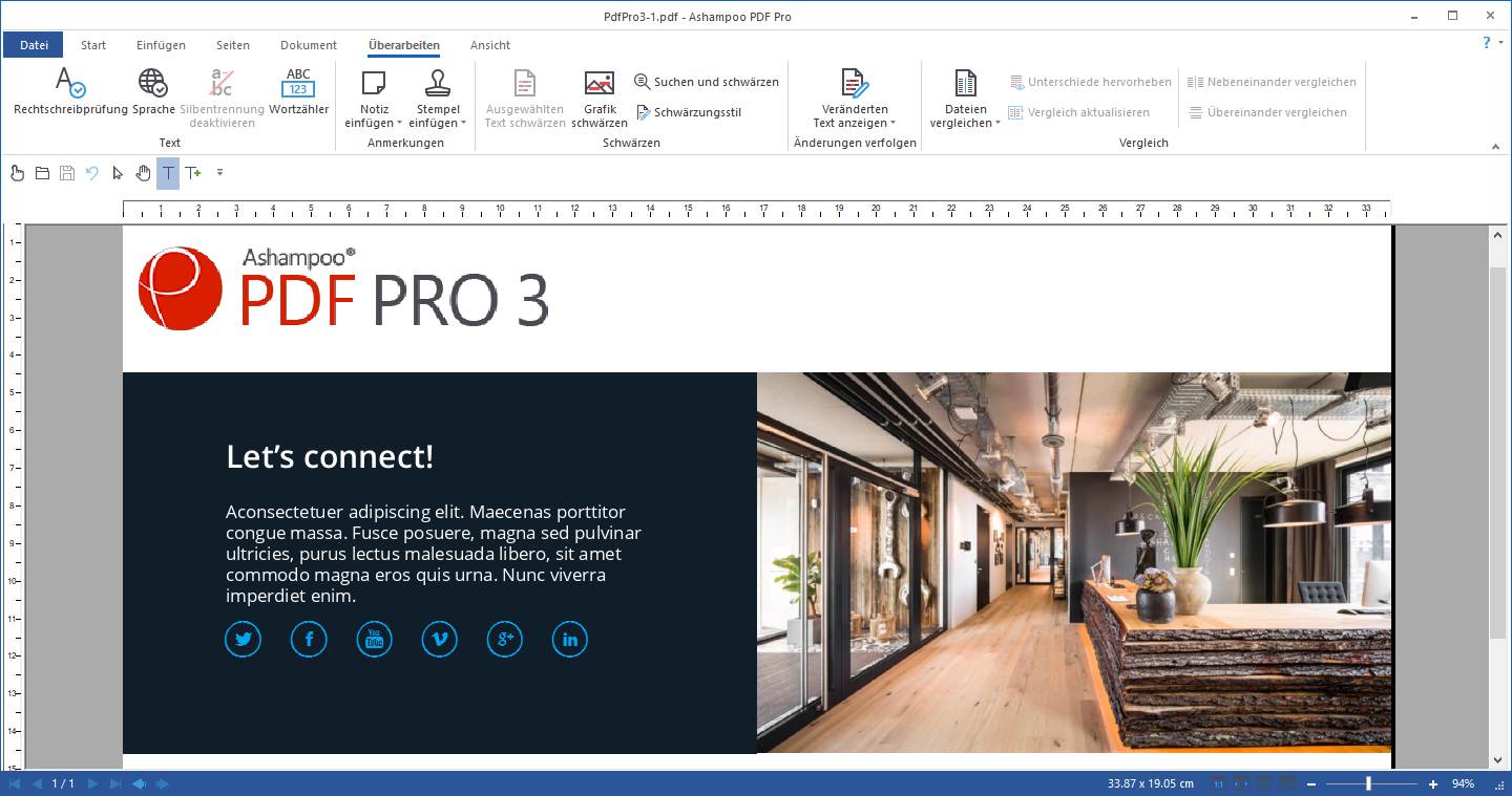 Ashampoo PDF Pro 3 / 1 PC / KEY-Download / Dauerlizenz
