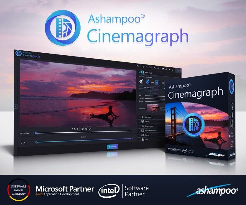 Ashampoo Cinemagraph / 1 Gerät / Dauerlizenz / KEY