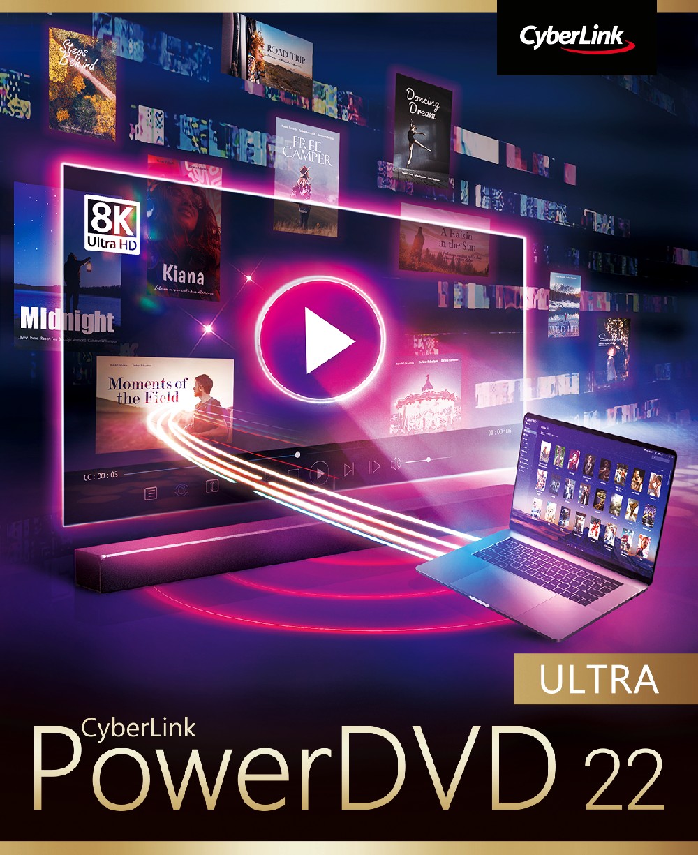 Cyberlink PowerDVD 22 Ultra /1 PC / Dauerlizenz / Key (ESD)
