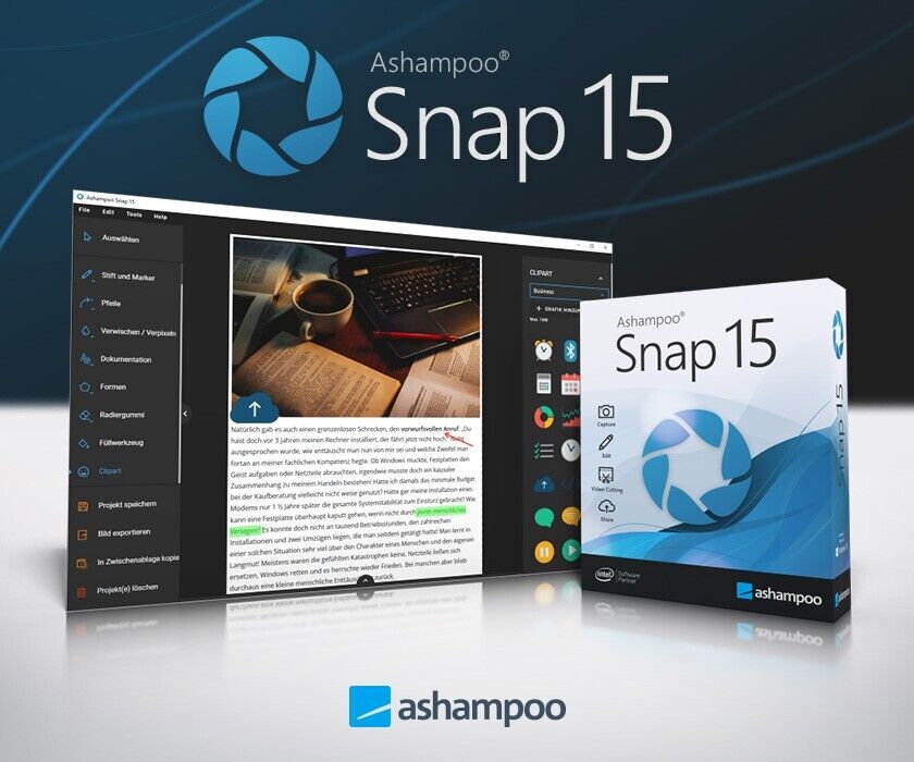 Ashampoo Snap 15 / 1 PC / Dauerlizenz / KEY