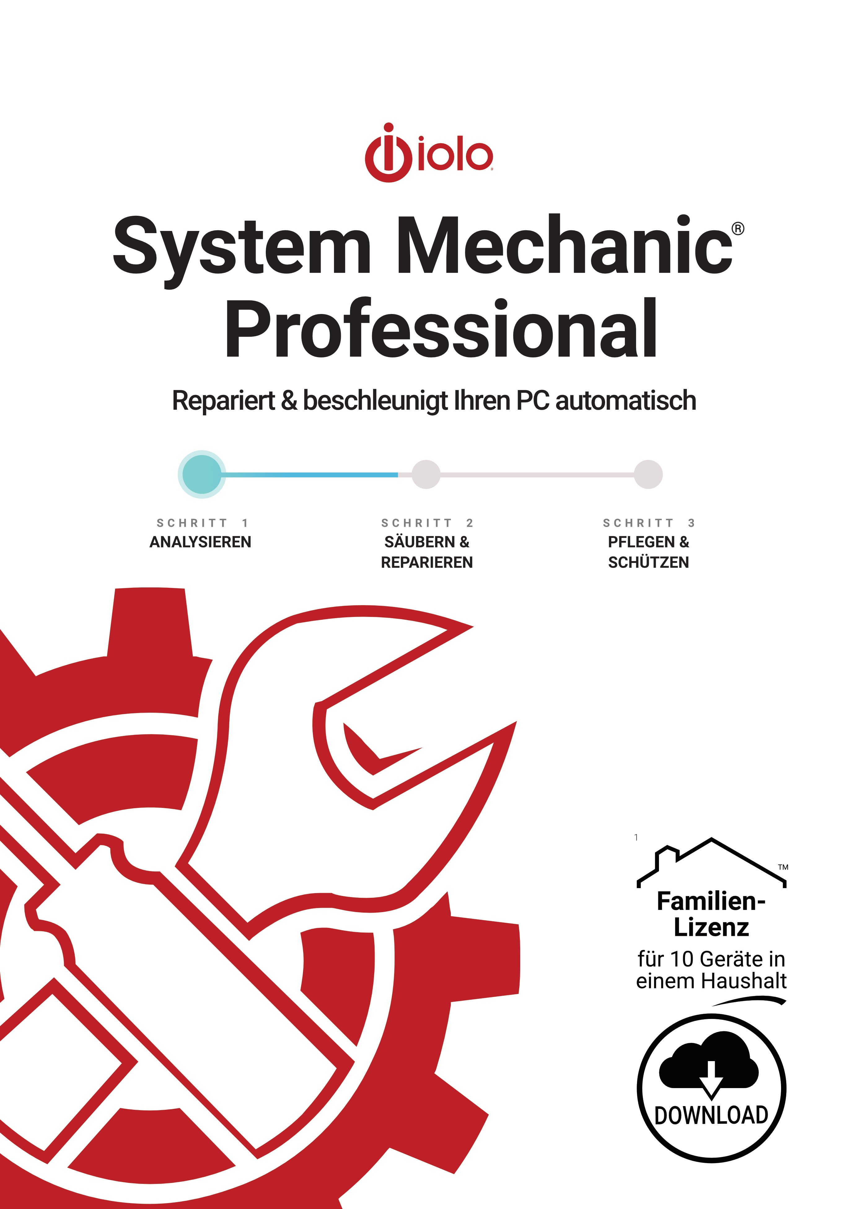 IOLO System Mechanic 2025 Professional / Family / 10 PC / 1 Jahr / PKC