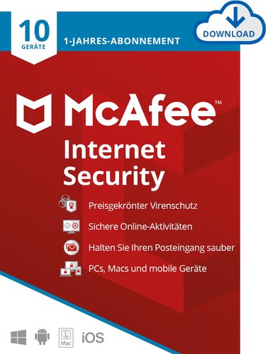 McAfee Internet Security 2023 - 10 Geräte - 1 Jahr / ESD