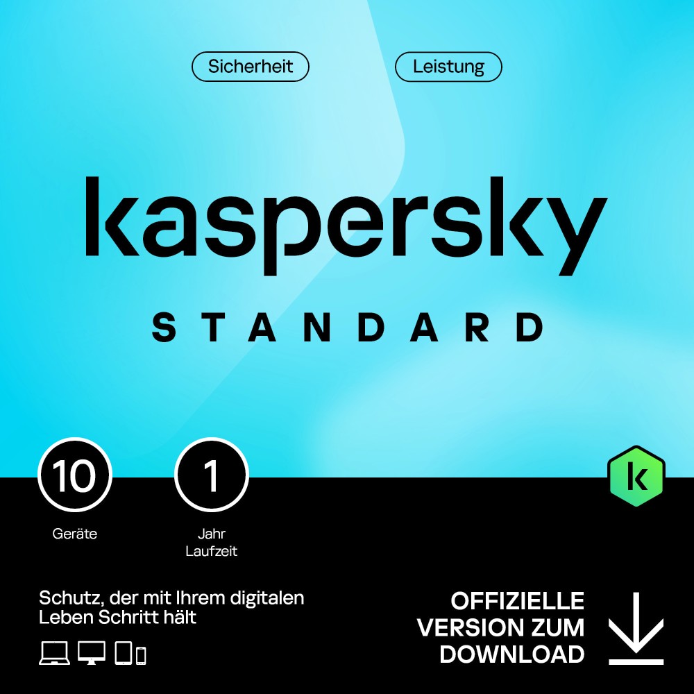 Kaspersky Standard 2024 10-Geräte / 1-Jahr Internet-Security #KEY (ESD)