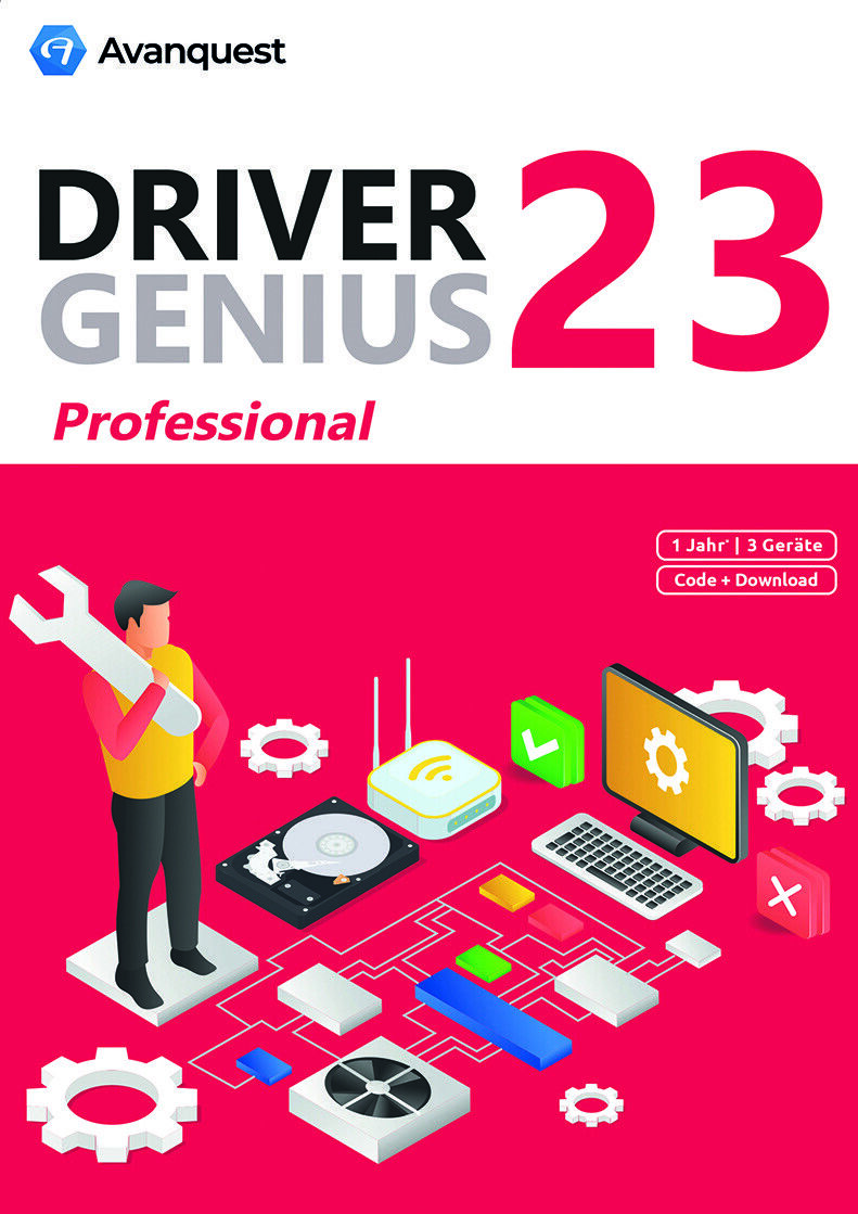 Driver Genius 23 PRO / 3-Geräte / 1-Jahr  / KEY (ESD)