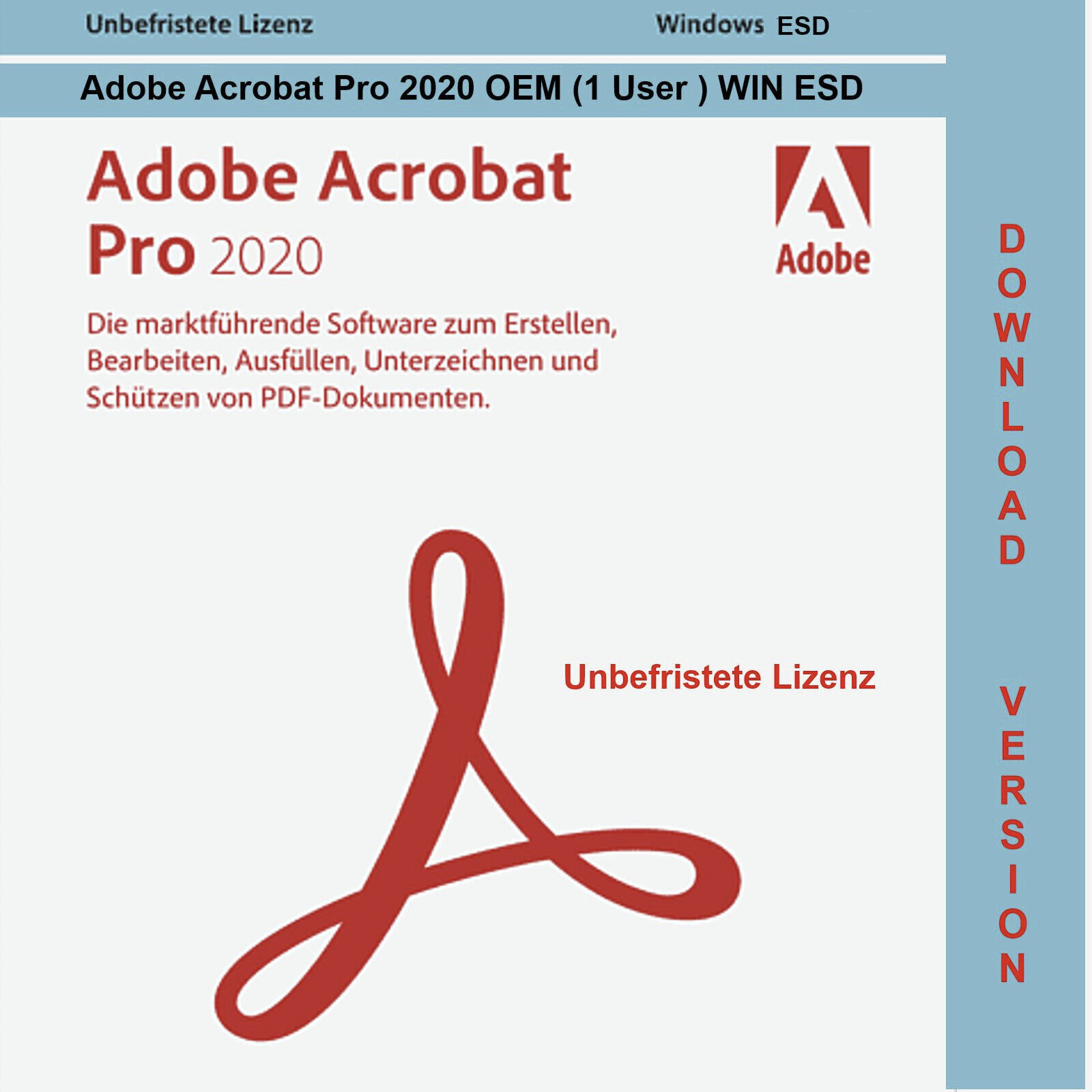 Adobe Acrobat 2020 PRO / Dauerlizenz für Windows / OEM - KEY (ESD)