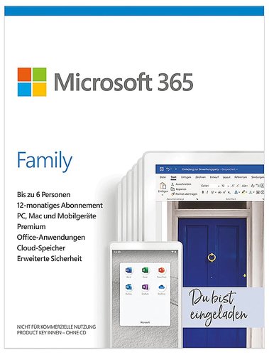 Microsoft Office 365 Family - 6 Nutzer - 1 Jahr - Abo
