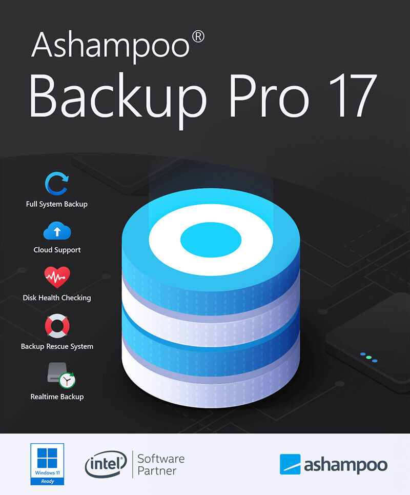 Ashampoo Backup Pro 17, Windows 10/11 (64-bit), Dauerlizenz, ESD - Download
