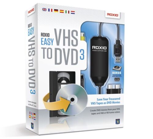 Roxio Easy VHS to DVD 3 für Windos DE/ML #BOX