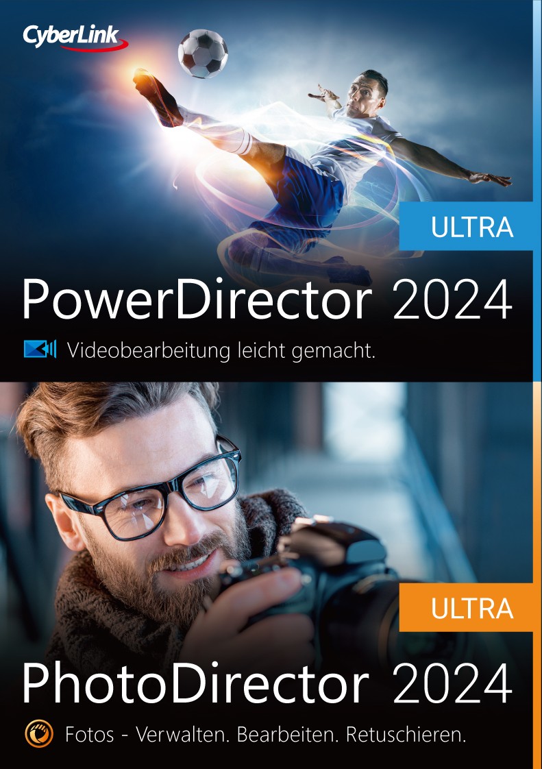 Cyberlink DUO PowerDirector 2024 Ultra & PhotoDirector 2024 Ultra /Dauerlizenz / 1 PC/ KEY (ESD)