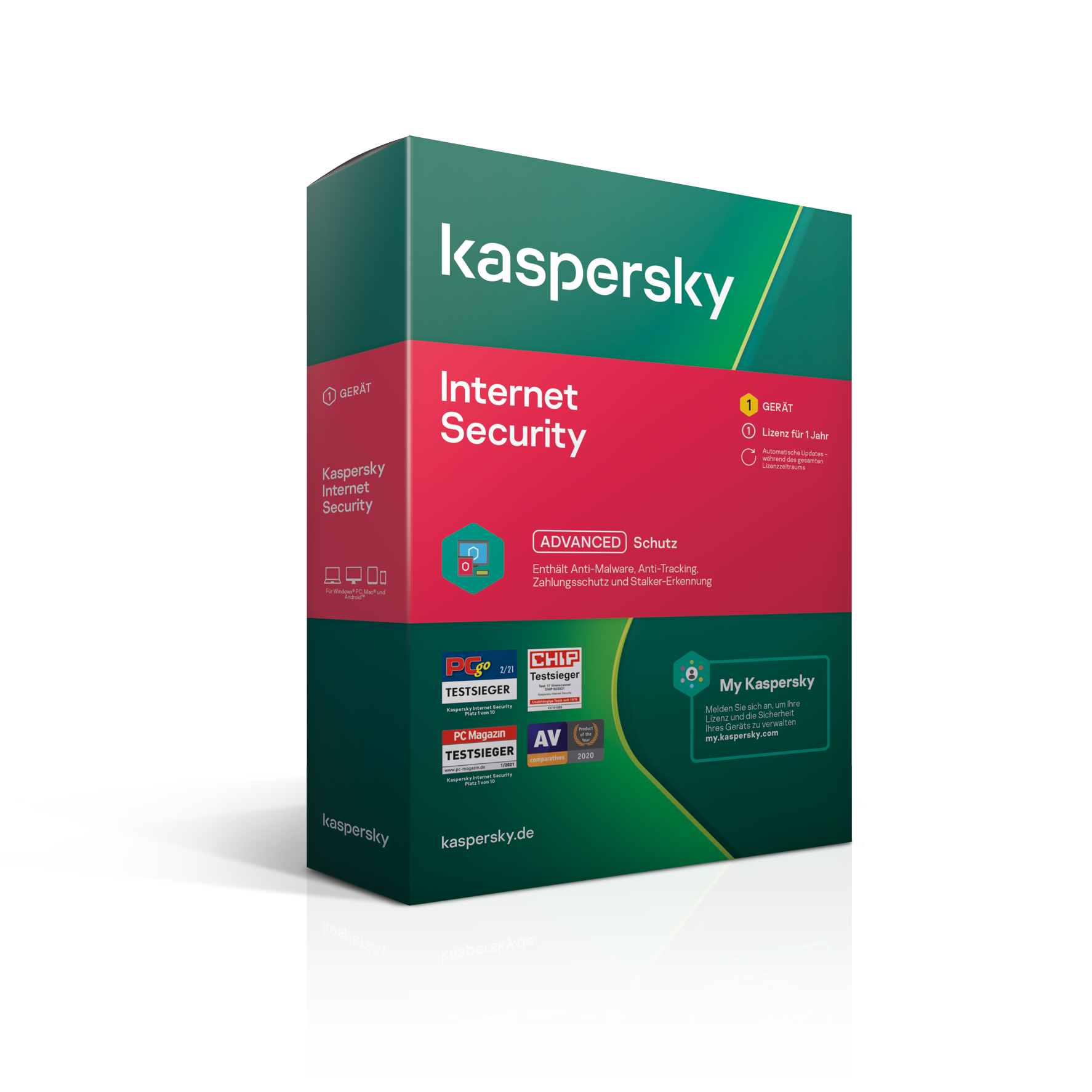 Kaspersky Internet Security 1 Gerät / 1-Jahr + 1-Mobile / 1-Jahr - (Code Only) #BOX