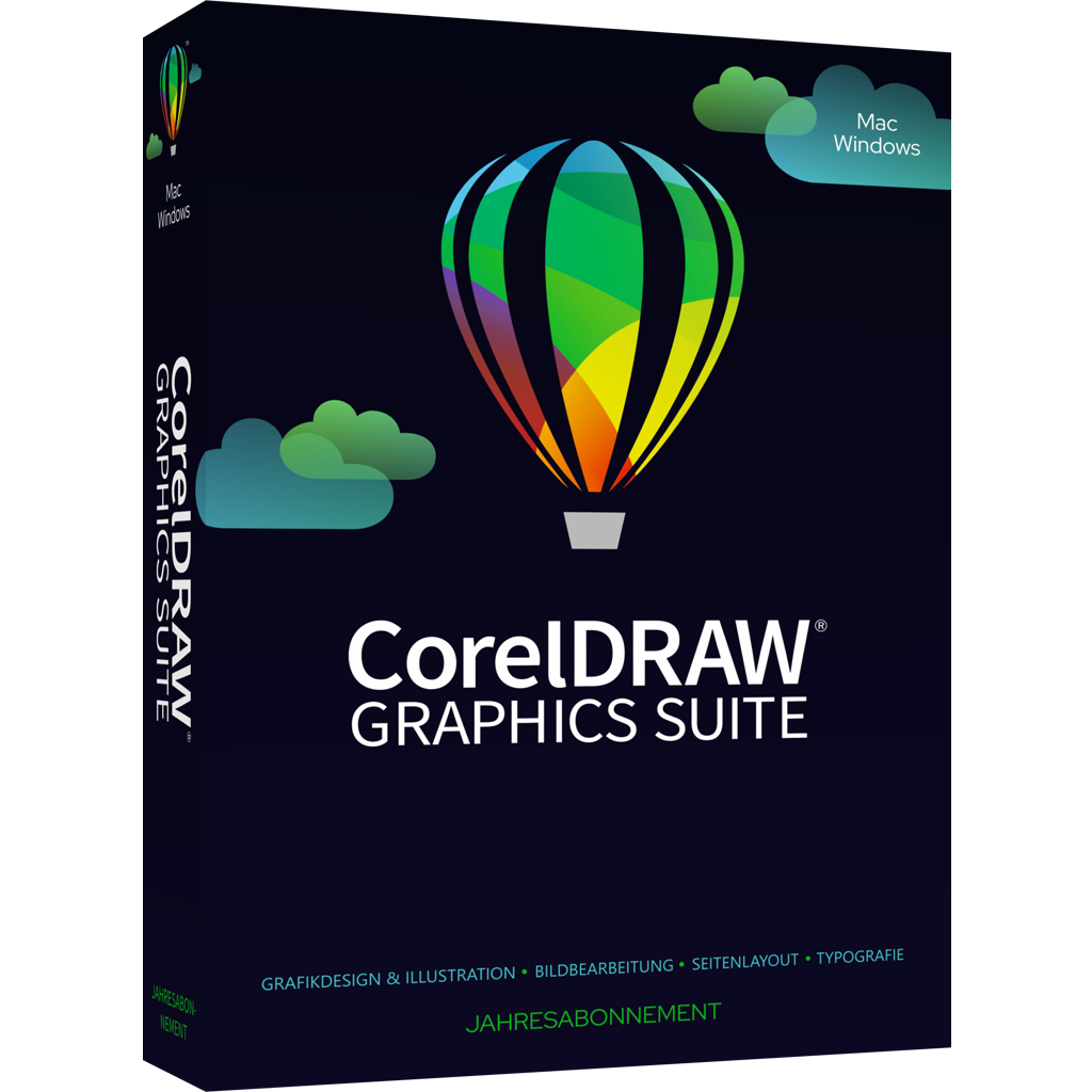 CorelDRAW Graphics Suite 365 (2023) Windows/MAC *1-Jahr* DEUTSCH #BOX